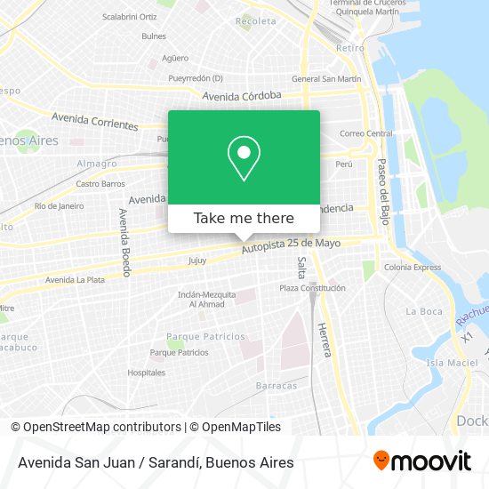 Avenida San Juan / Sarandí map