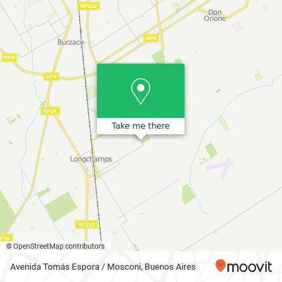 Avenida Tomás Espora / Mosconi map