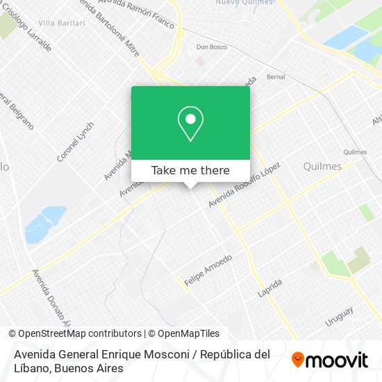 Avenida General Enrique Mosconi / República del Líbano map