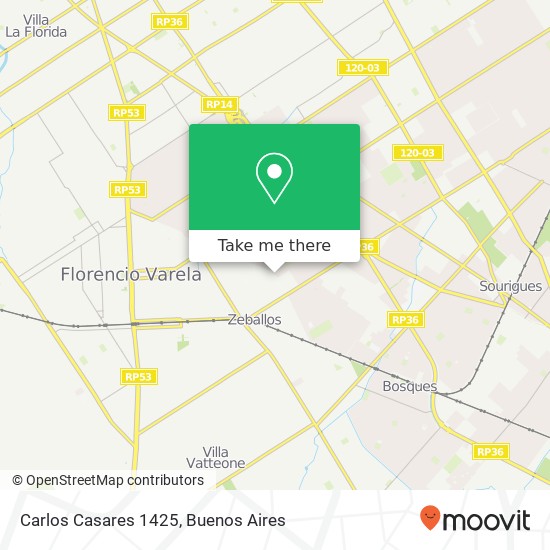 Carlos Casares 1425 map