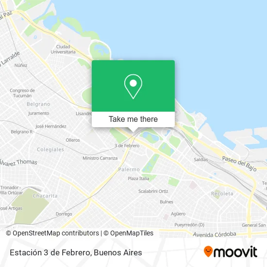 Mapa de Estación 3 de Febrero