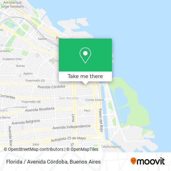 Mapa de Florida / Avenida Córdoba