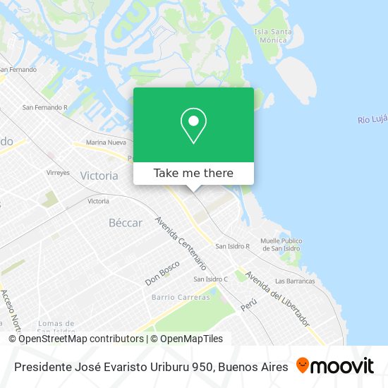 Presidente José Evaristo Uriburu 950 map