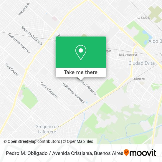 Mapa de Pedro M. Obligado / Avenida Cristianía