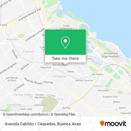 Mapa de Avenida Cabildo / Céspedes