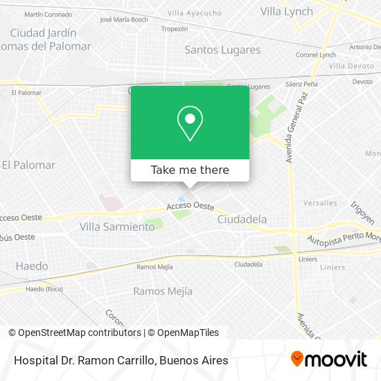 Hospital Dr. Ramon Carrillo map