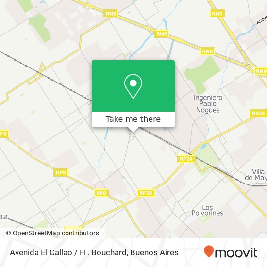 Mapa de Avenida El Callao / H . Bouchard