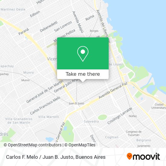 Mapa de Carlos F. Melo / Juan B. Justo