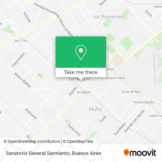Sanatorio General Sarmiento map