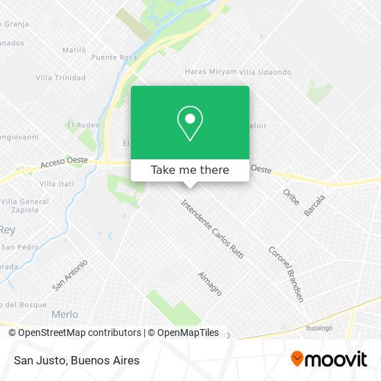 San Justo map