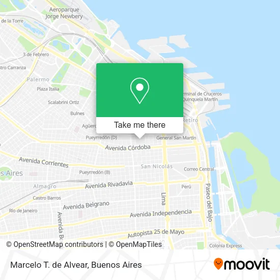 Mapa de Marcelo T. de Alvear