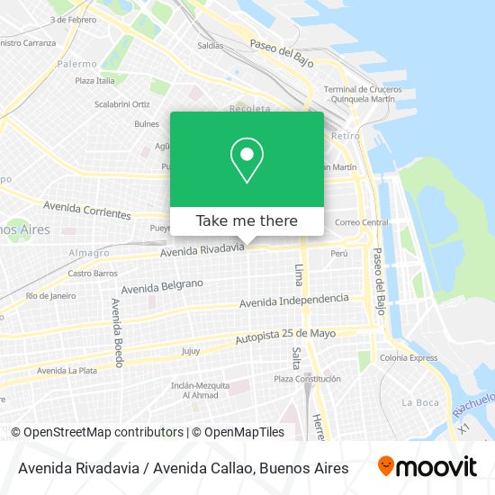 Avenida Rivadavia / Avenida Callao map