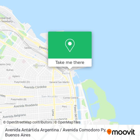 Avenida Antártida Argentina / Avenida Comodoro Py map