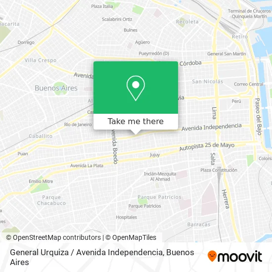 Mapa de General Urquiza / Avenida Independencia