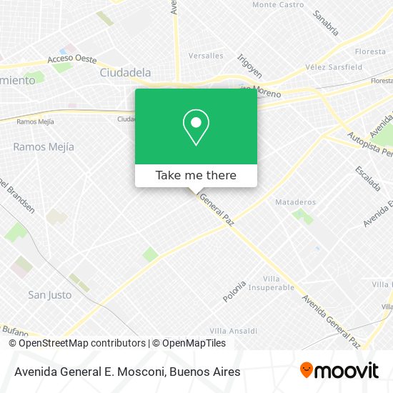 Avenida General E. Mosconi map