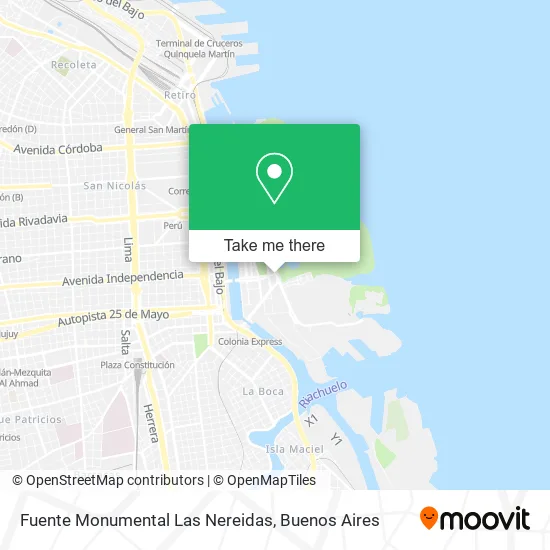 Fuente Monumental Las Nereidas map