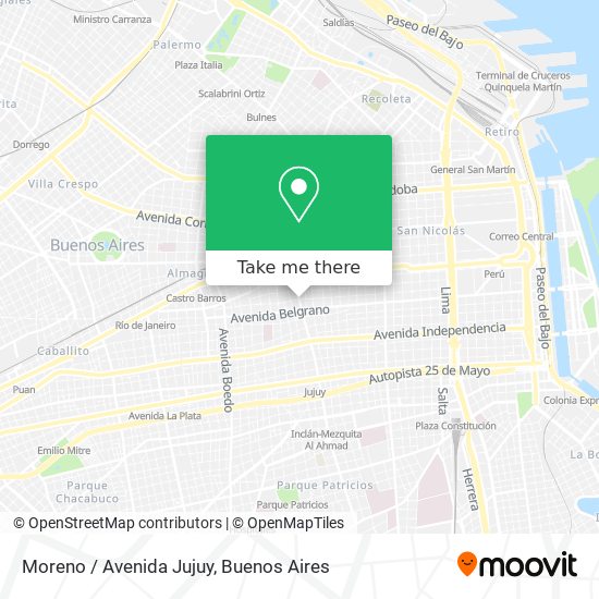 Moreno / Avenida Jujuy map