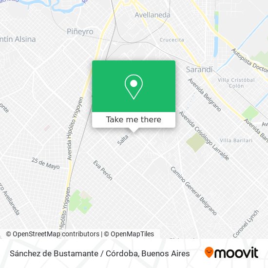 Sánchez de Bustamante / Córdoba map