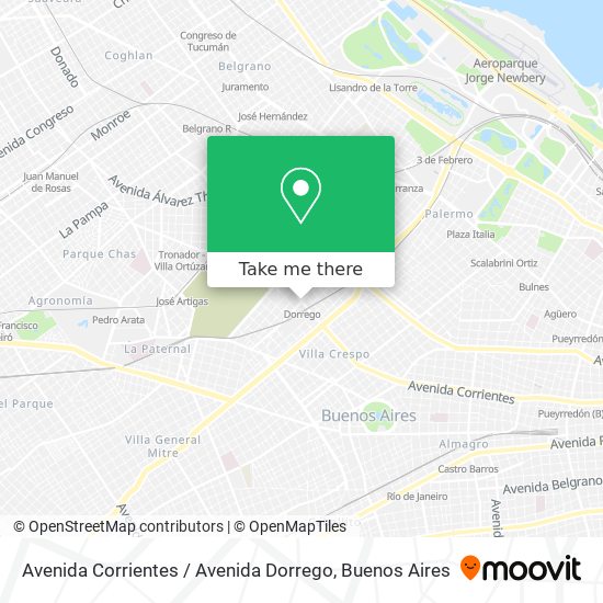 Avenida Corrientes / Avenida Dorrego map