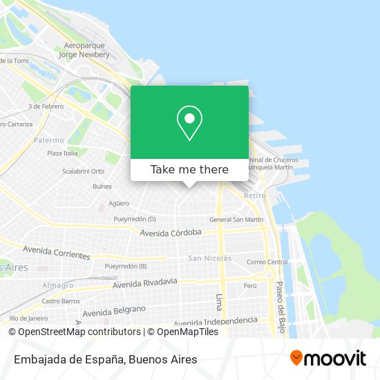 Mapa de Embajada de España
