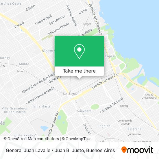 General Juan Lavalle / Juan B. Justo map