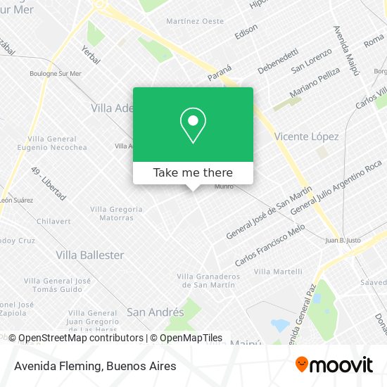 Avenida Fleming map