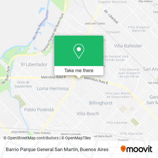 Barrio Parque General San Martín map