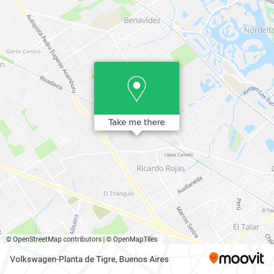 Mapa de Volkswagen-Planta de Tigre