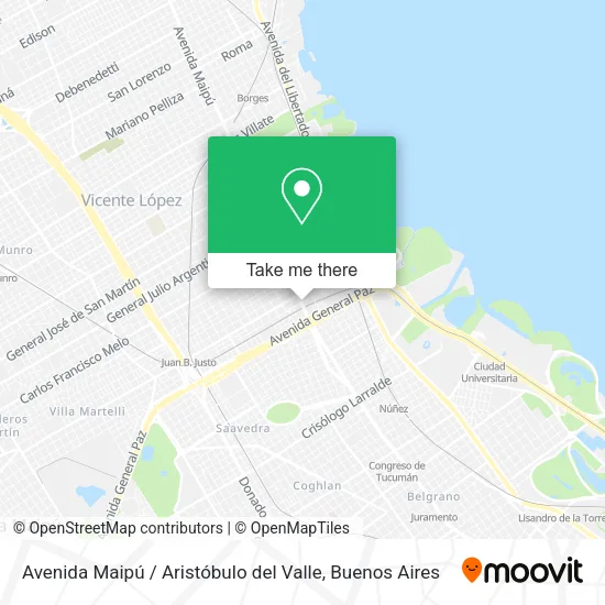 Mapa de Avenida Maipú / Aristóbulo del Valle