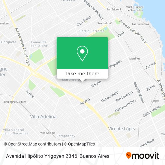Avenida Hipólito Yrigoyen 2346 map