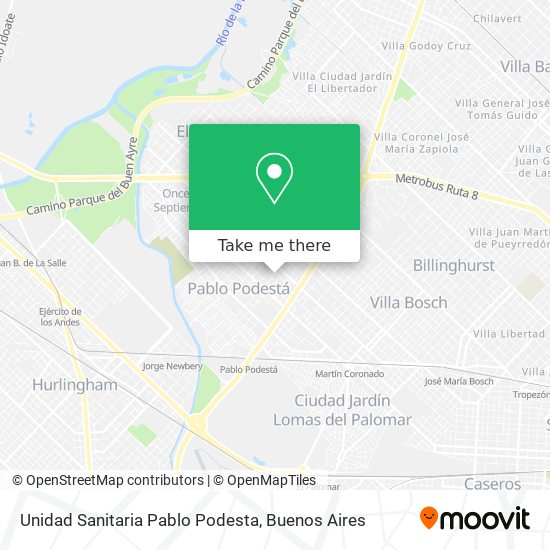 Mapa de Unidad Sanitaria Pablo Podesta