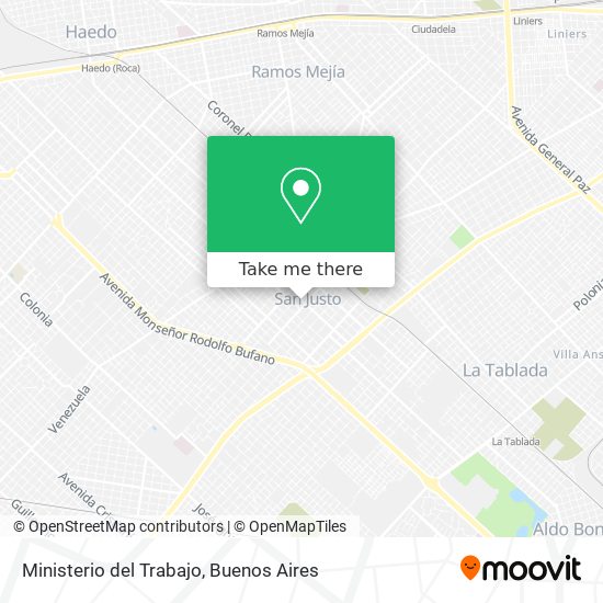 Mapa de Ministerio del Trabajo