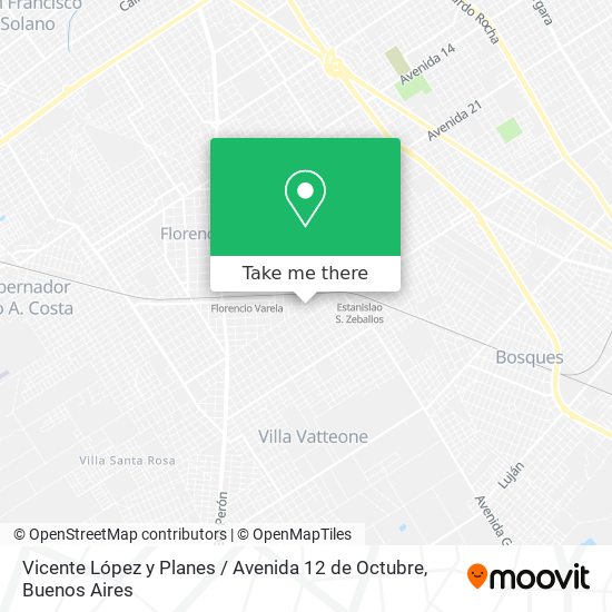 Vicente López y Planes / Avenida 12 de Octubre map
