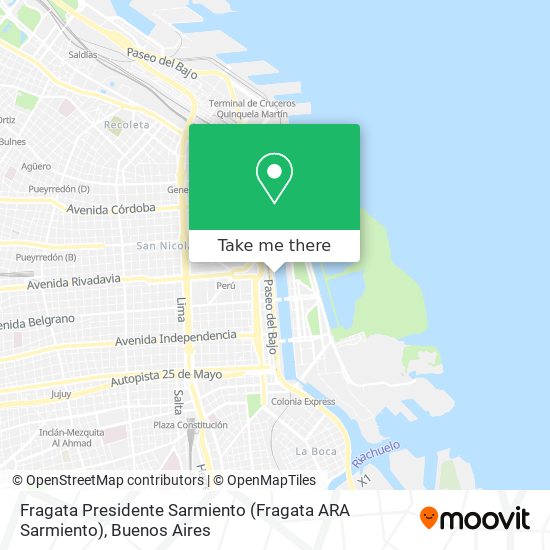 Fragata Presidente Sarmiento (Fragata ARA Sarmiento) map