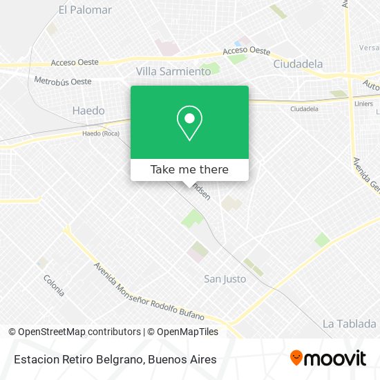 Mapa de Estacion Retiro Belgrano