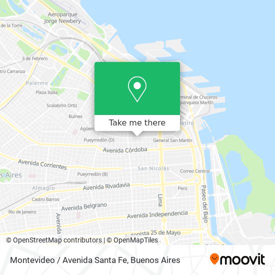 Mapa de Montevideo / Avenida Santa Fe