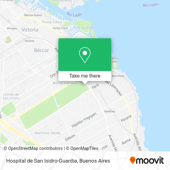 Hospital de San Isidro-Guardia map