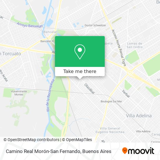 Camino Real Morón-San Fernando map