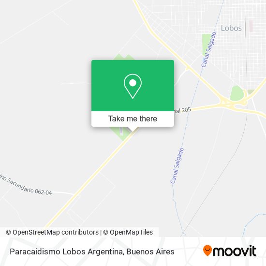 Paracaidismo Lobos Argentina map