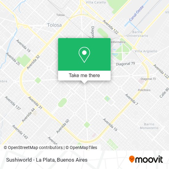 Mapa de Sushiworld - La Plata