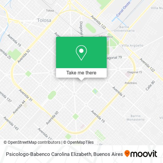 Psicologo-Babenco Carolina Elizabeth map