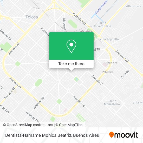 Mapa de Dentista-Hamame Monica Beatriz