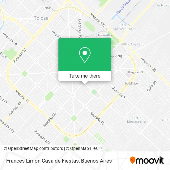 Mapa de Frances Limon Casa de Fiestas