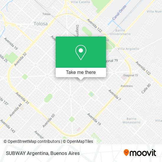 SUBWAY Argentina map
