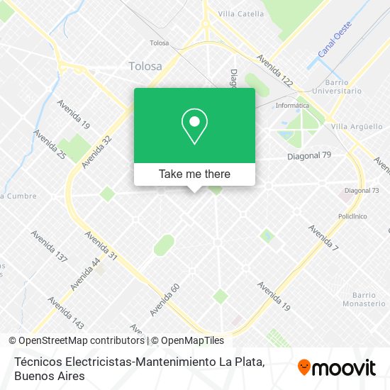 Mapa de Técnicos Electricistas-Mantenimiento La Plata