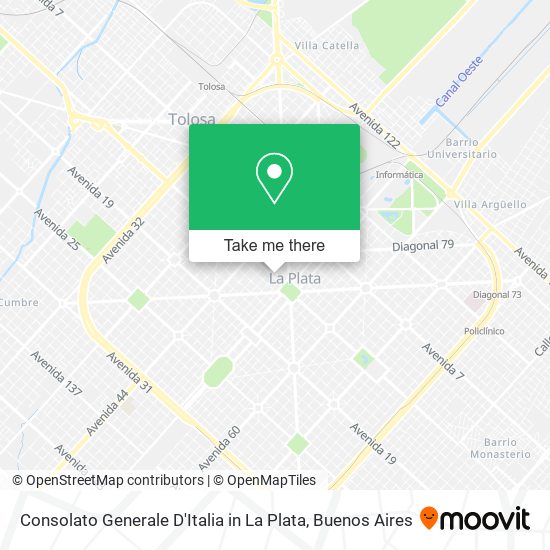Consolato Generale D'Italia in La Plata map
