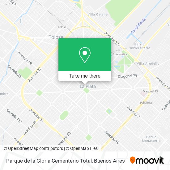 Mapa de Parque de la Gloria Cementerio Total