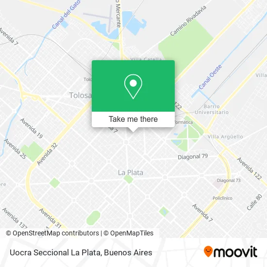 Uocra Seccional La Plata map