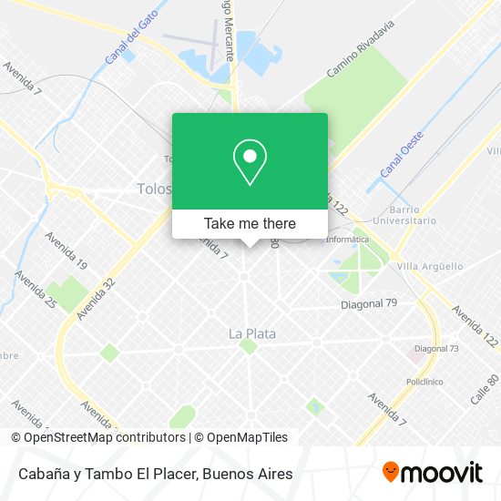 Cabaña y Tambo El Placer map