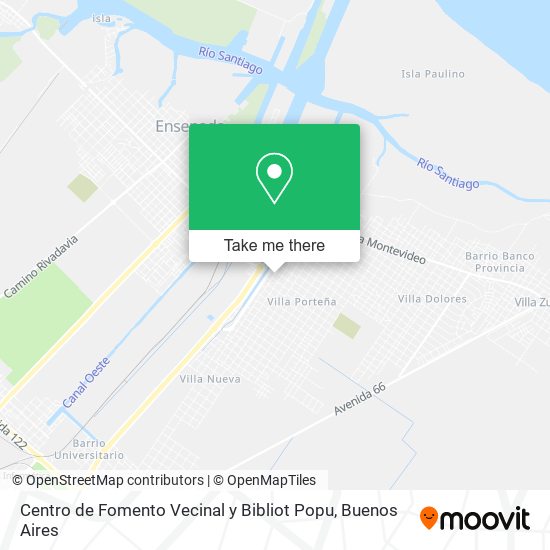 Mapa de Centro de Fomento Vecinal y Bibliot Popu